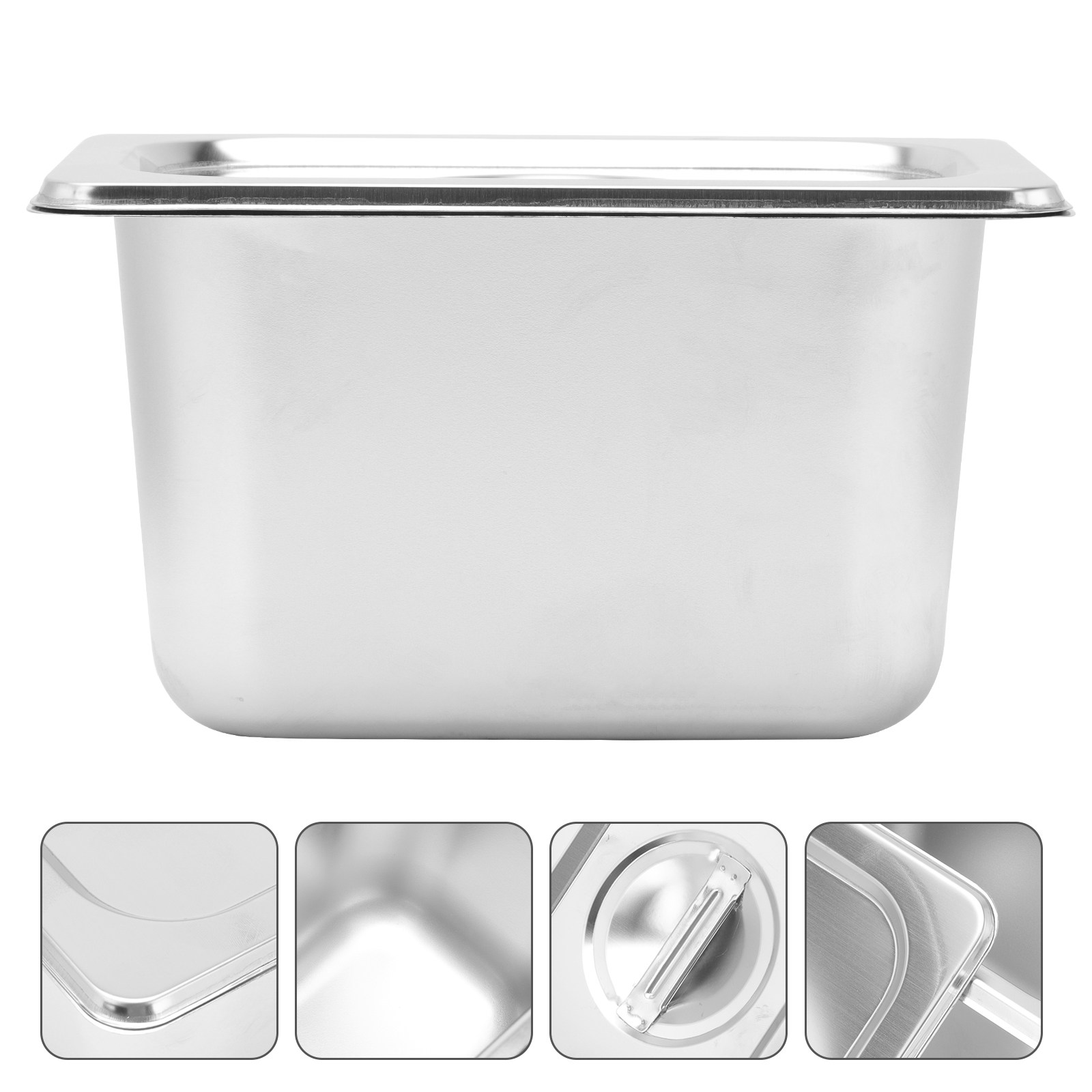 Food Storage Organization - ชุดอ่างสแตนเลสสำหรับใส่ผัก 1 ชุด พร้อมฝาปิด หนาเป็นพิเศษ เหมาะสำหรับเก็บผลไม้และจัดเก็บอาหารเสริม