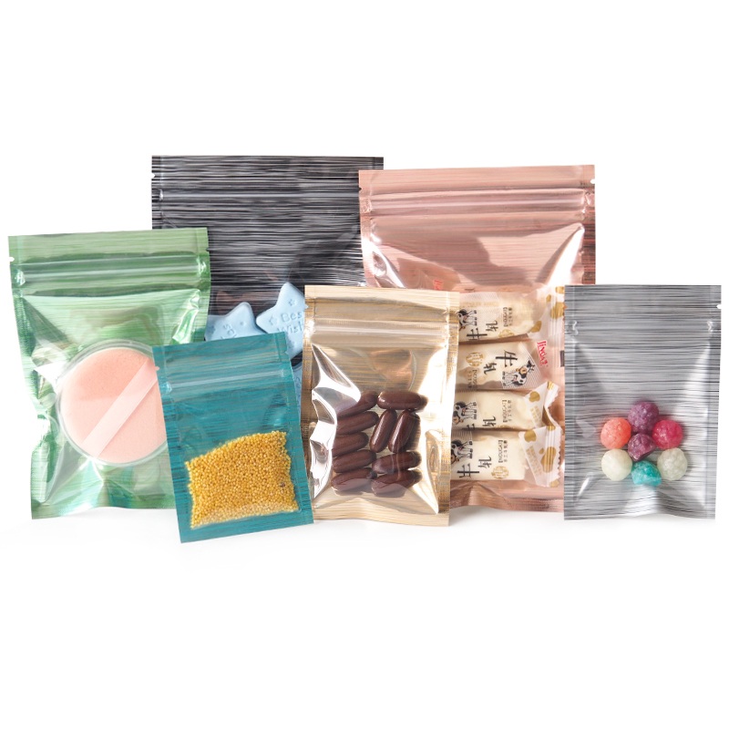 Food Storage Drawing - 2000 ชิ้น/ล็อต 4 ขนาด Reclosable อลูมิเนียมฟอยล์