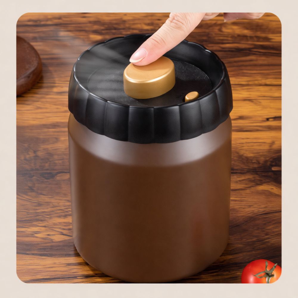 Food Storage Jars & Containers - กระปุกเก็บเมล็ดกาแฟสุญญากาศ สแตนเลส 304 ภาชนะเก็บอาหาร สมุนไพร ชา