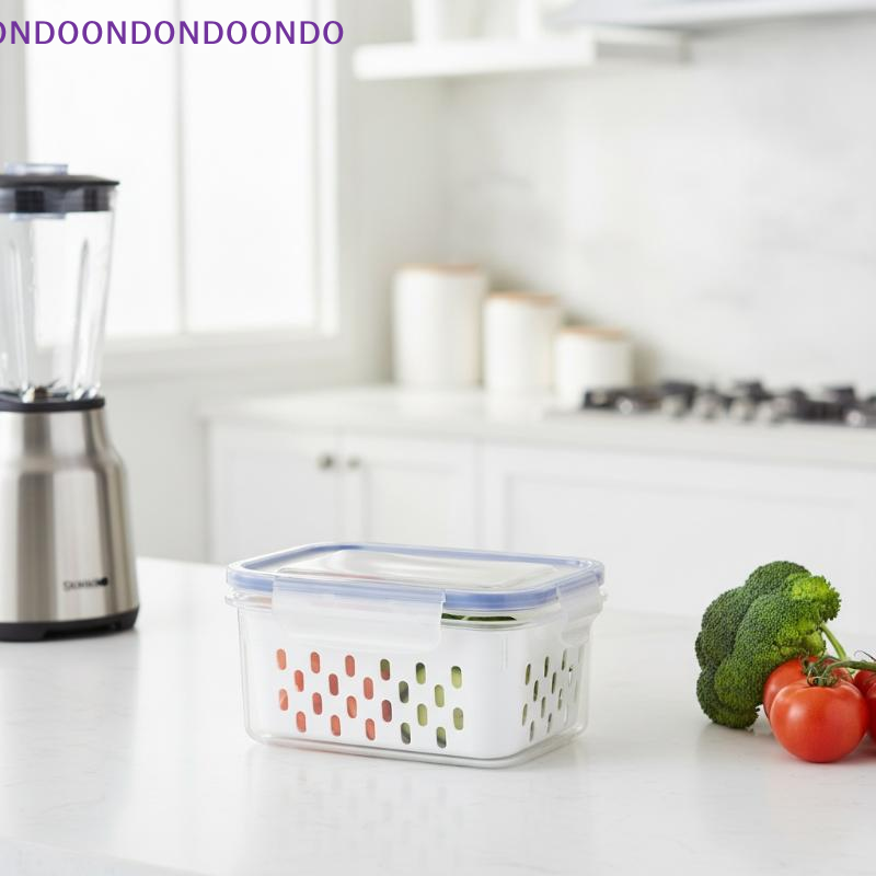 Food Storage Glass Container Set - ชุดภาชนะพลาสติกกันรั่วพร้อมฝาปิด หลายขนาด ซ้อนกันได้ สำหรับจัดเก็บอาหารในตู้เย็น