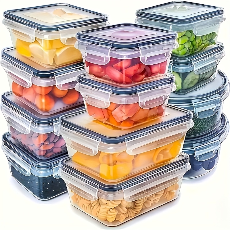 Food Storage Organization - ชุด 8 ชิ้น ประกอบด้วย 4 กล่องและ
