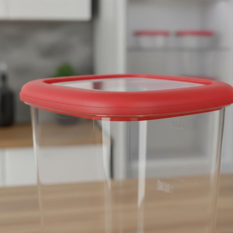 Food Storage Organization - ชุดกล่องถนอมอาหารสุญญากาศ 6 ชิ้น ดีไซน์โปร่งใส กล่องพลาสติกสำหรับอาหารแห้ง สามารถวางซ้อนกันได้