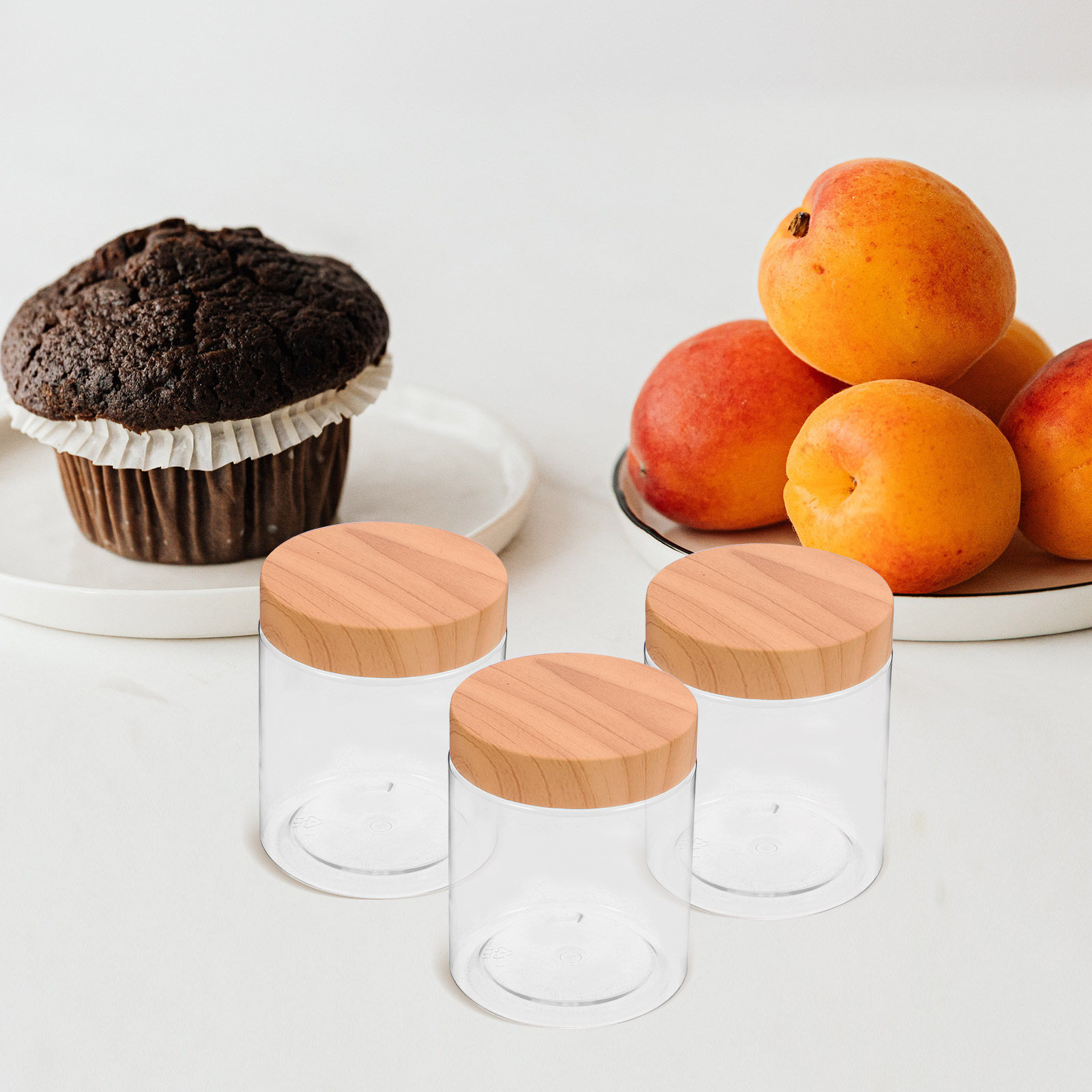 Food Storage Jars & Containers - ชุดกล่องเก็บอาหารในครัว 6 ชิ้น กล่องพลาสติกใส ปิดผนึกสนิท สำหรับเก็บอาหารแห้ง