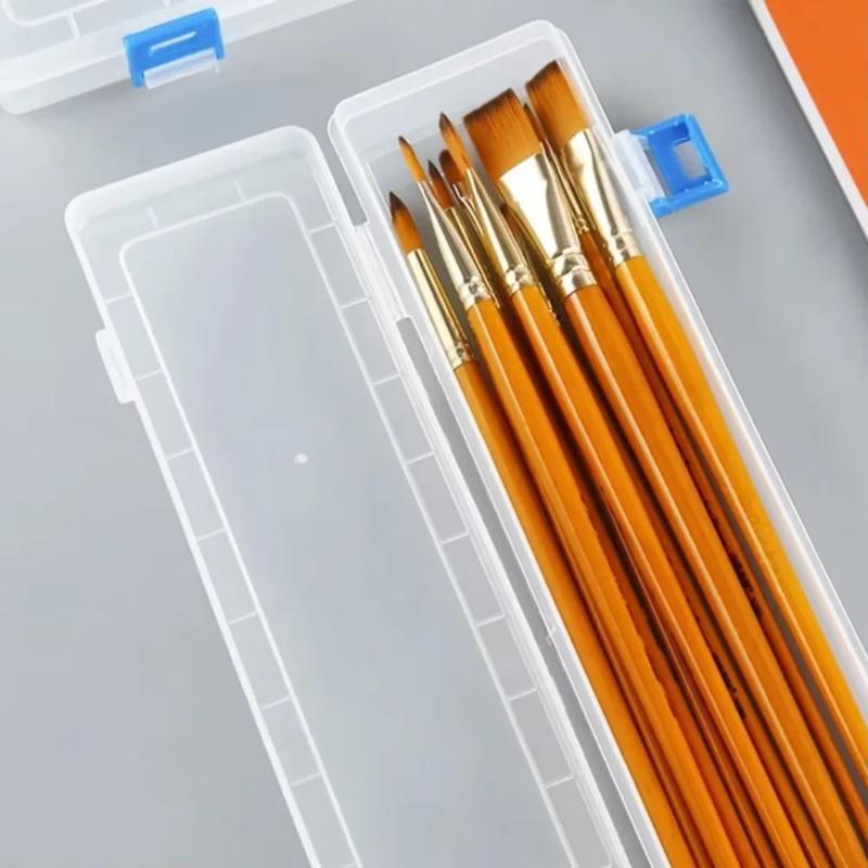Food Storage Drawing - กล่องเก็บของพลาสติกสีขาว อุปกรณ์จัดเก็บอเนกประสงค์สำหรับงานวาดภาพ งานเย็บปักถักร้อย เครื่องมือช่าง แปรง ปากกา