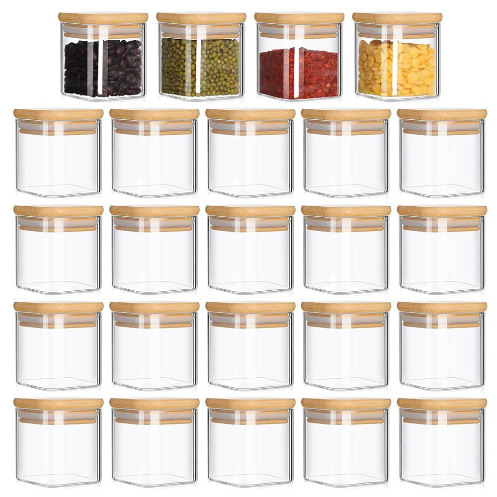4 ออนซ์ 6 แพ็คขวดแก้วชุดป้ายเค - Food Storage Glass Container Set บทวิจารณ์และราคา