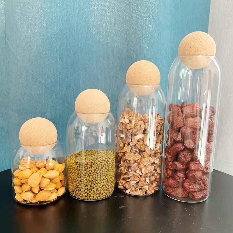ขวดแก้วใสสำหรับเก็บของพร้อมจุก - Food Storage Glass Container Set บทวิจารณ์และราคา