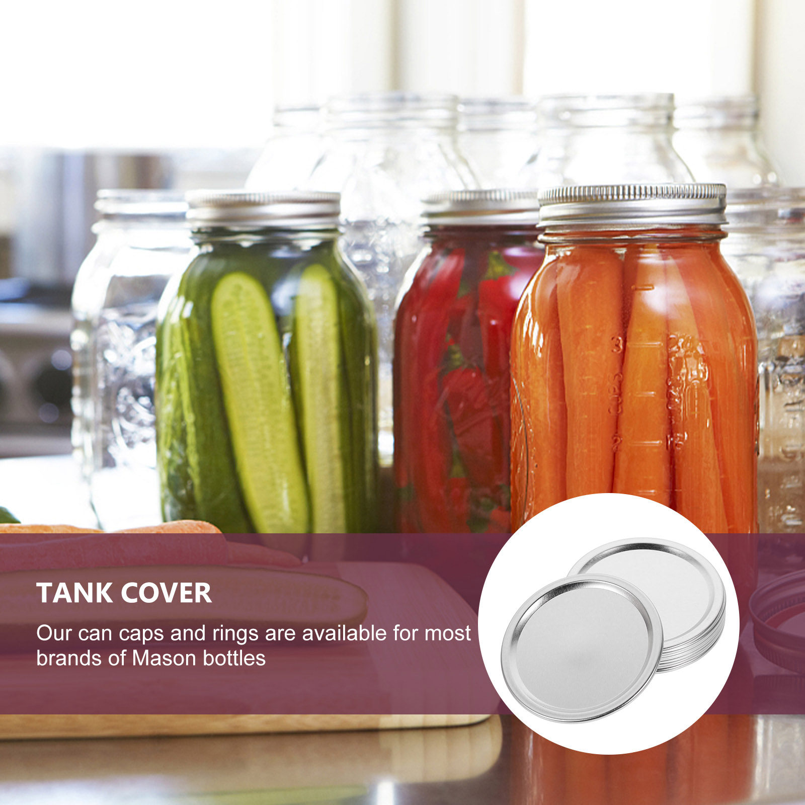 ฝาปิดโหลโลหะ 20 ชิ้น ปิดสนิท ไ - Food Storage Jars & Containers บทวิจารณ์และราคา