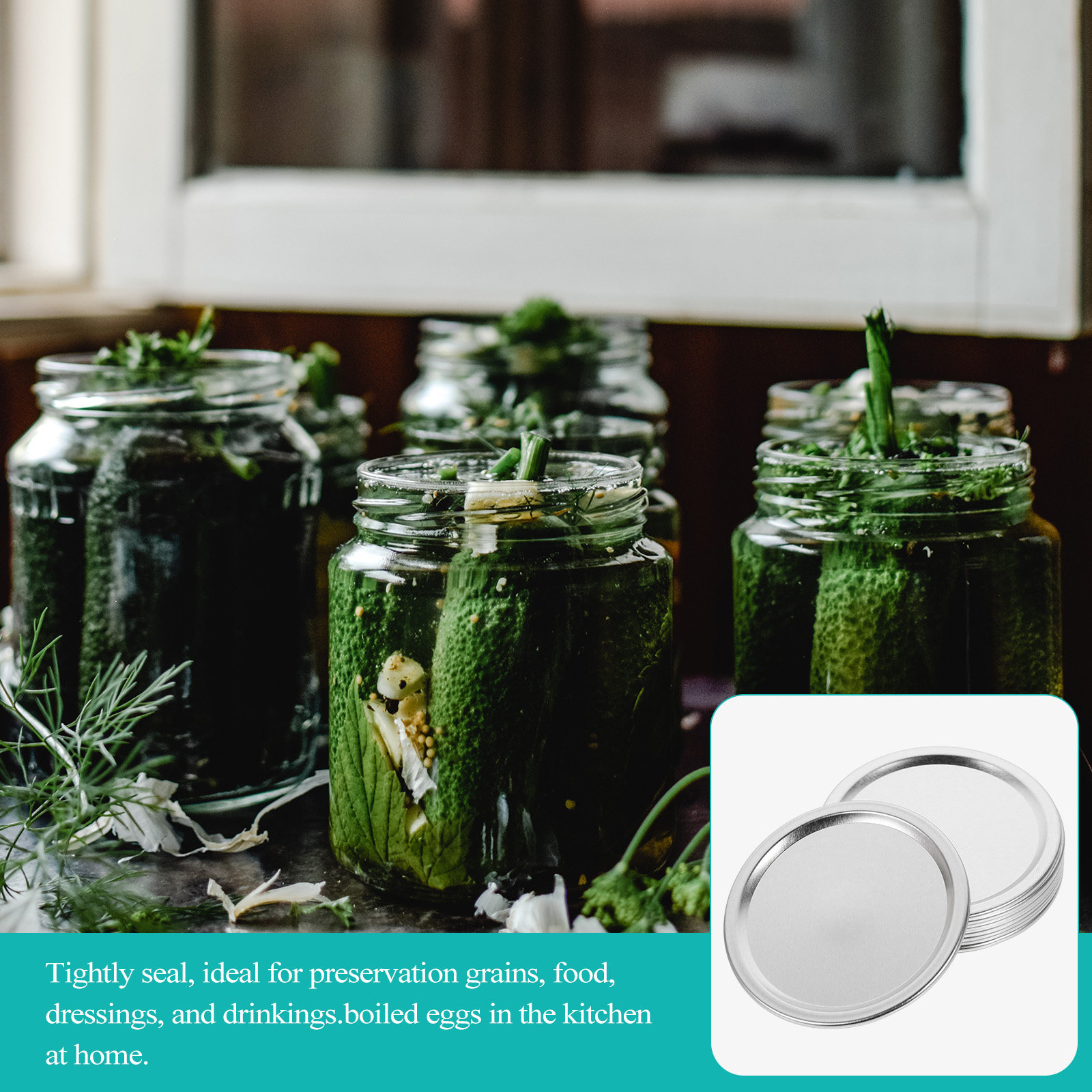 ฝาปิดโหลโลหะ 20 ชิ้น ปิดสนิท ไ - Food Storage Jars & Containers บทวิจารณ์และราคา
