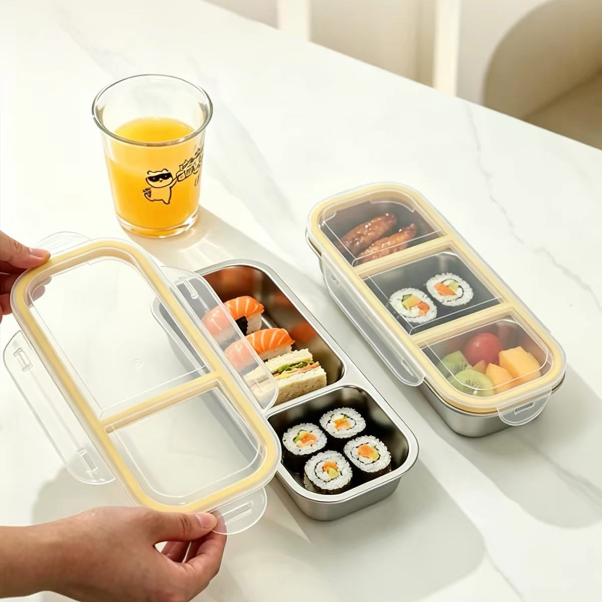 ภาชนะเก็บอาหารสแตนเลสพร้อมฝาปิ - Food Storage Box Stainless Steel บทวิจารณ์และราคา