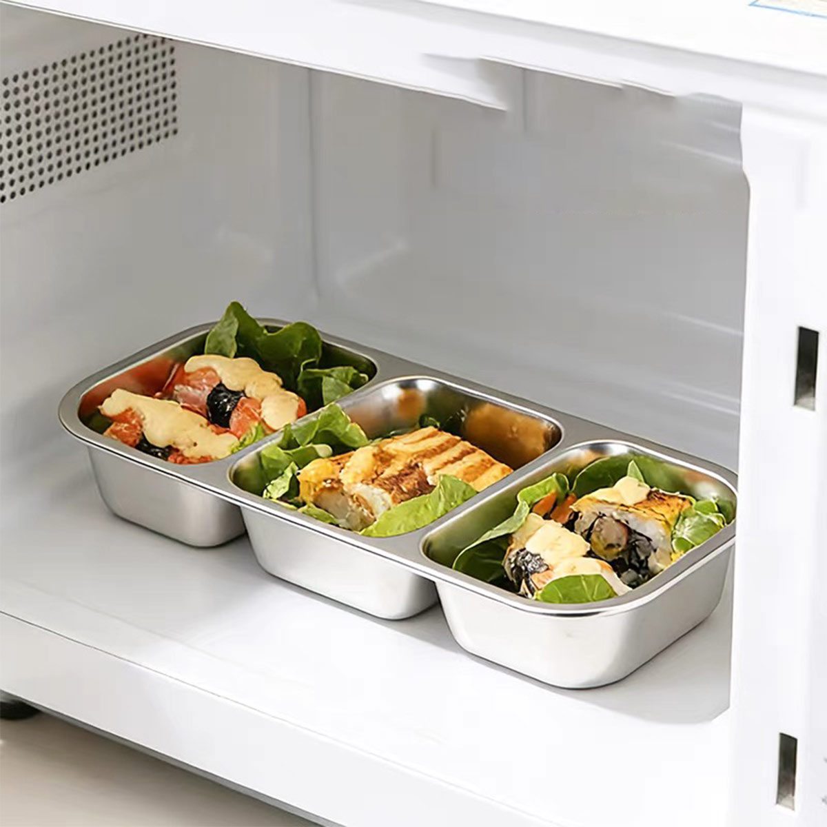 ภาชนะเก็บอาหารสแตนเลสพร้อมฝาปิ - Food Storage Box Stainless Steel บทวิจารณ์และราคา