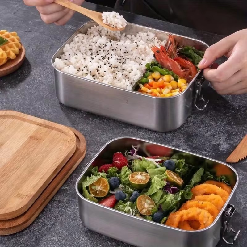 กล่องอาหารกลางวันสแตนเลส 304 ท - Food Storage Box Stainless Steel บทวิจารณ์และราคา