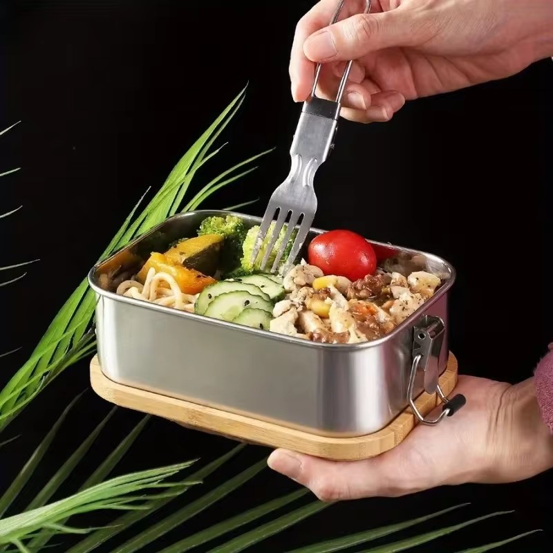 กล่องอาหารกลางวันสแตนเลส 304 ท - Food Storage Box Stainless Steel บทวิจารณ์และราคา