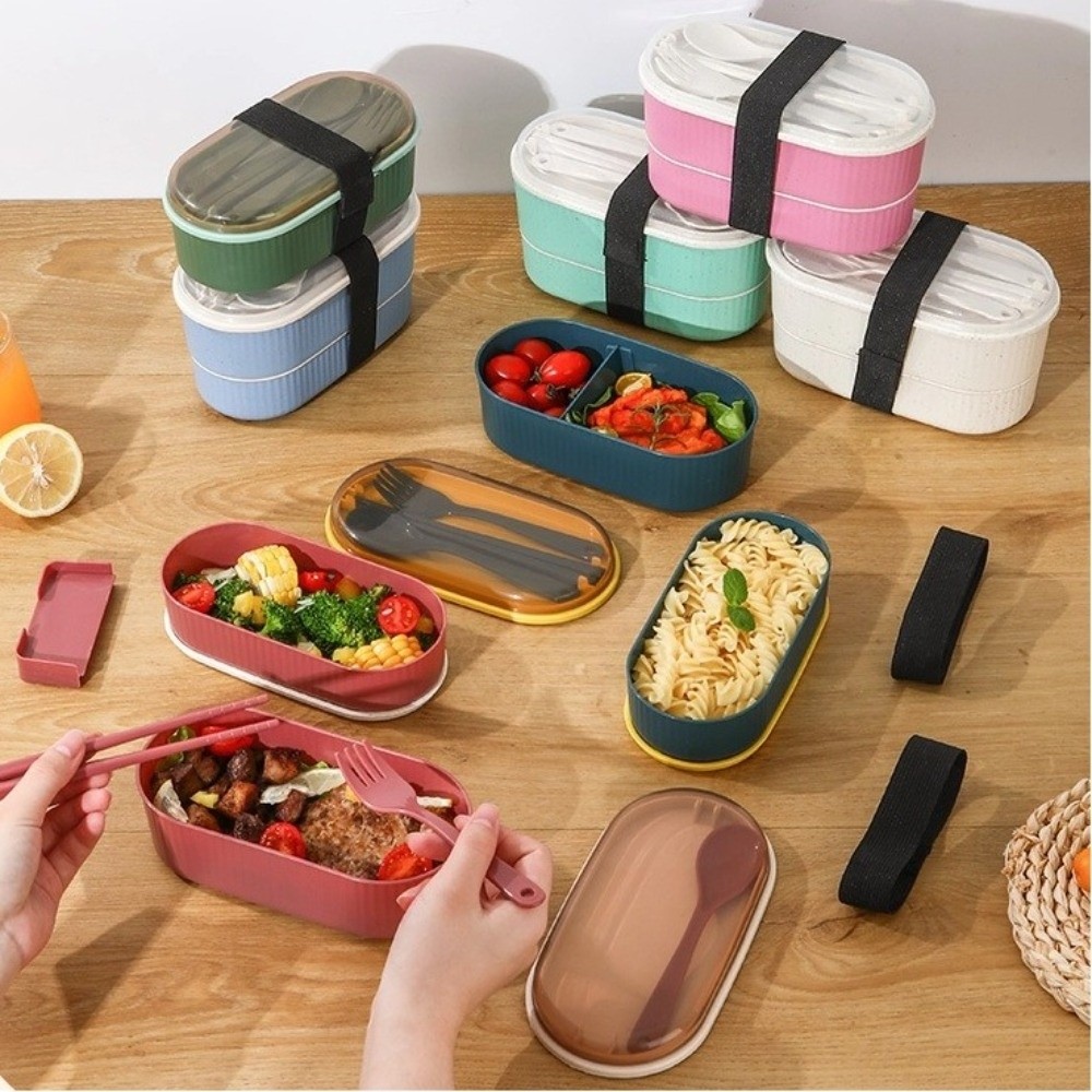 กล่องอาหารกลางวันแบบพกพาสองชั้ - Food Storage Kits บทวิจารณ์และราคา