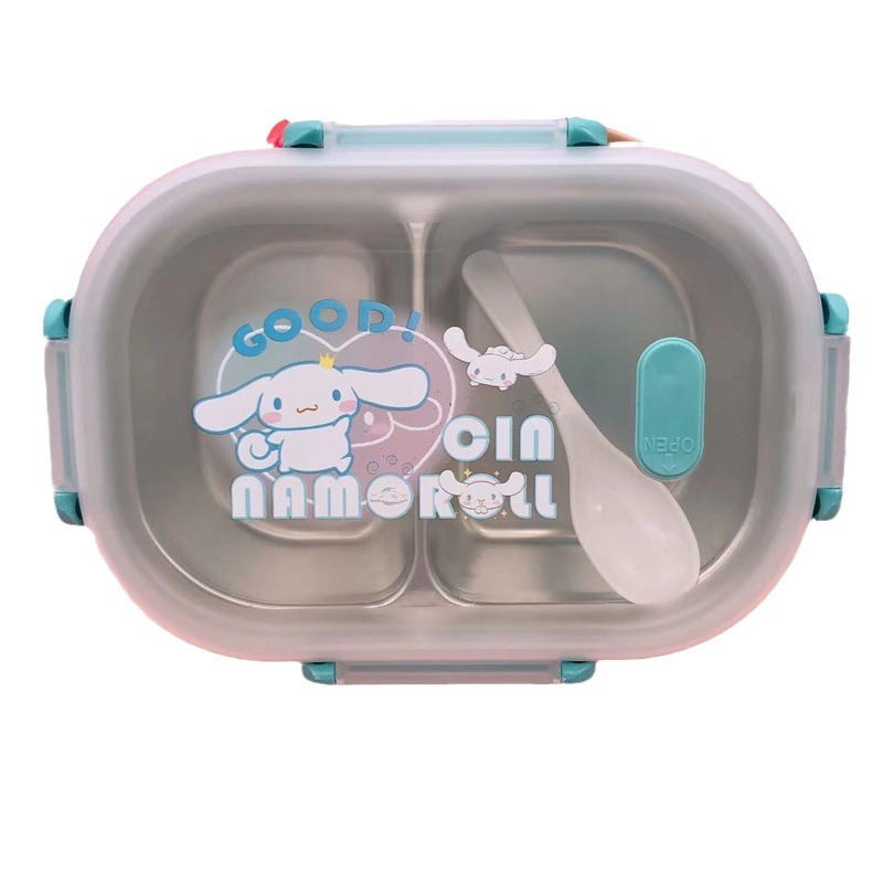กล่องอาหารกลางวันแบบพกพาลายการ - Food Storage Box Stainless Steel บทวิจารณ์และราคา