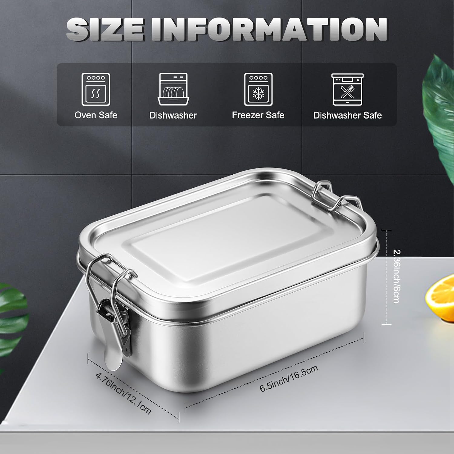 ภาชนะเก็บอาหารสแตนเลสพร้อมฝาปิ - Food Storage Organization บทวิจารณ์และราคา