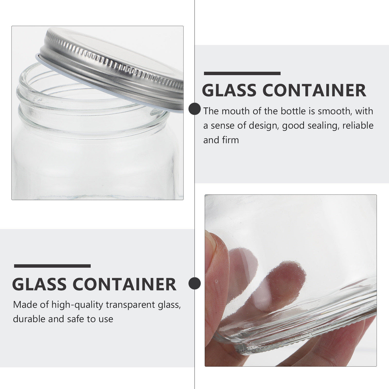 ชุดโหลแก้วเมสัน 6 ชิ้น โหลเก็บ - Food Storage Glass Container Set บทวิจารณ์และราคา