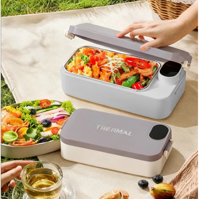 กล่องอาหารกลางวันแบบพกพาพร้อมร - Food Storage Box Stainless Steel บทวิจารณ์และราคา