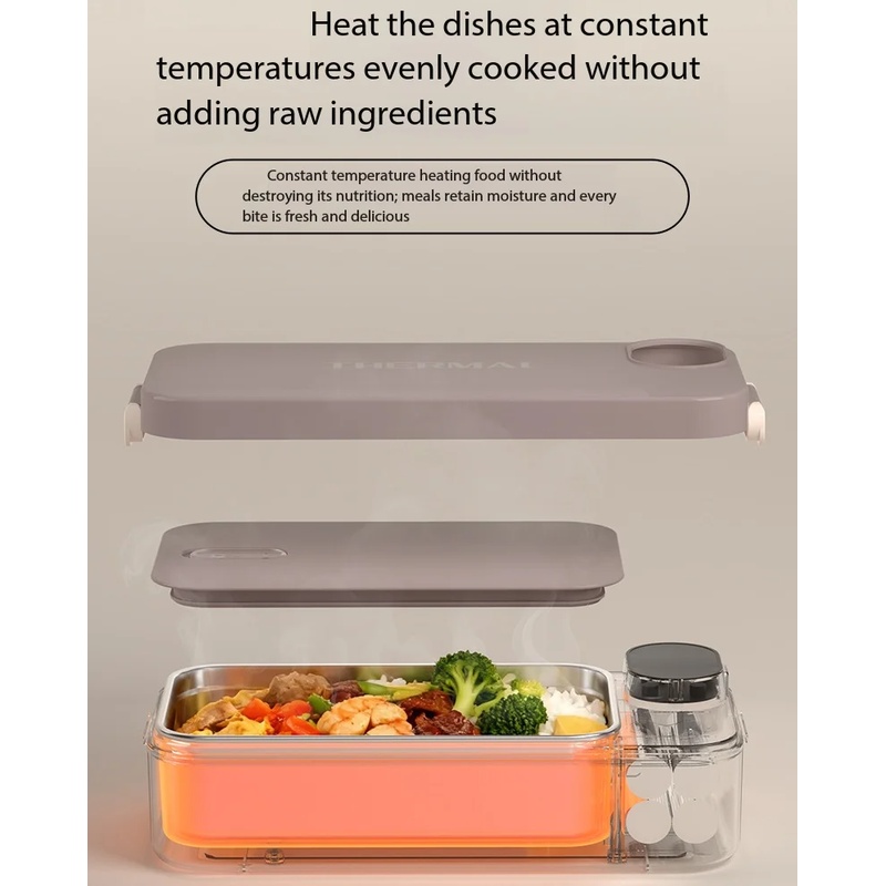 กล่องอาหารกลางวันแบบพกพาพร้อมร - Food Storage Box Stainless Steel บทวิจารณ์และราคา