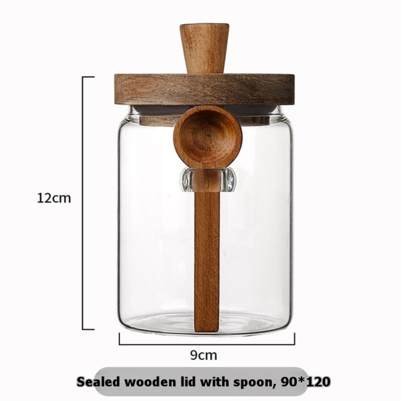 ชุดโหลแก้ว ABJI พร้อมฝาไม้และช - Food Storage Glass Container Set บทวิจารณ์และราคา