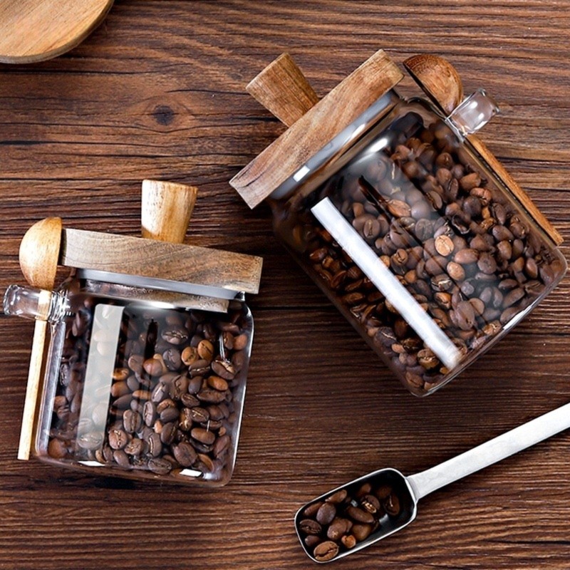 ชุดโหลแก้ว ABJI พร้อมฝาไม้และช - Food Storage Glass Container Set บทวิจารณ์และราคา