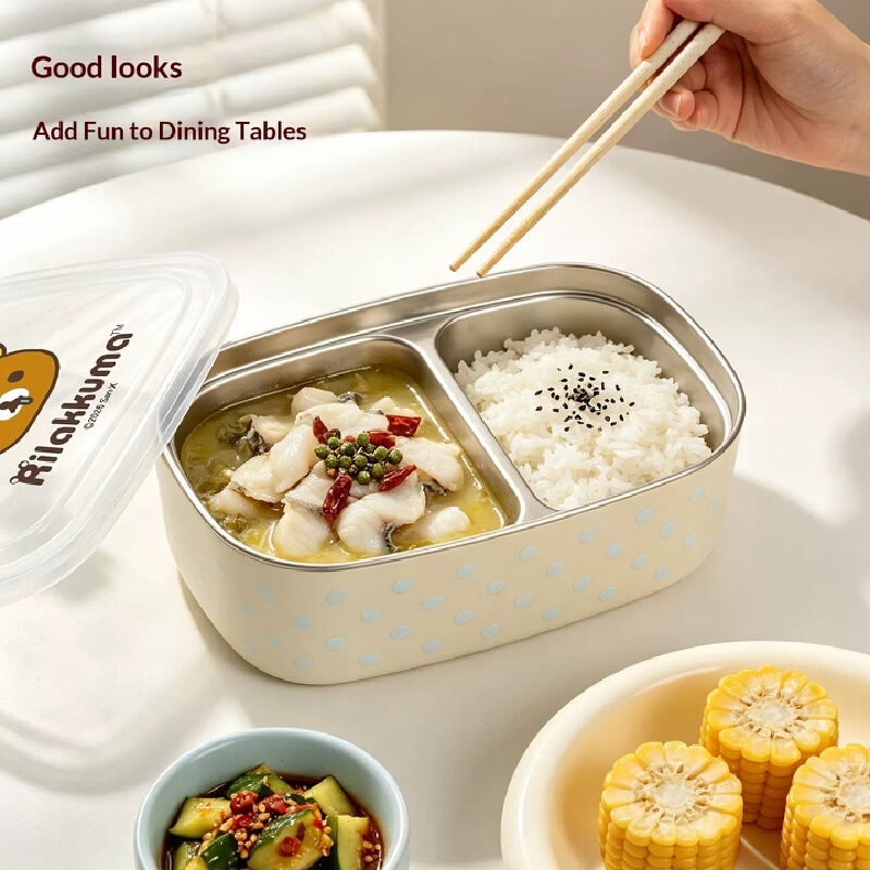 กล่องอาหารกลางวันสแตนเลสลายริล - Food Storage Box Stainless Steel บทวิจารณ์และราคา