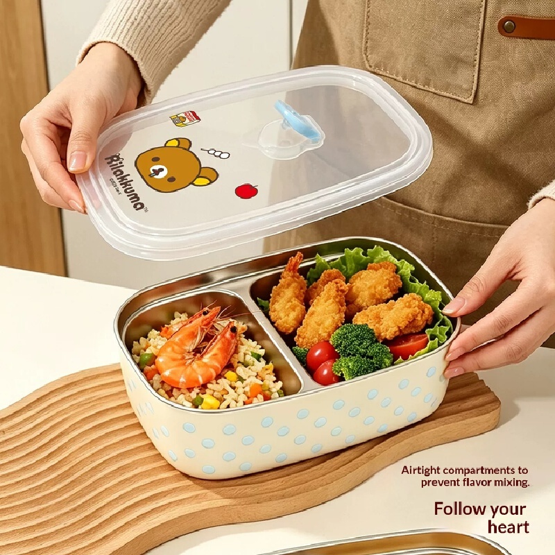 กล่องอาหารกลางวันสแตนเลสลายริล - Food Storage Box Stainless Steel บทวิจารณ์และราคา
