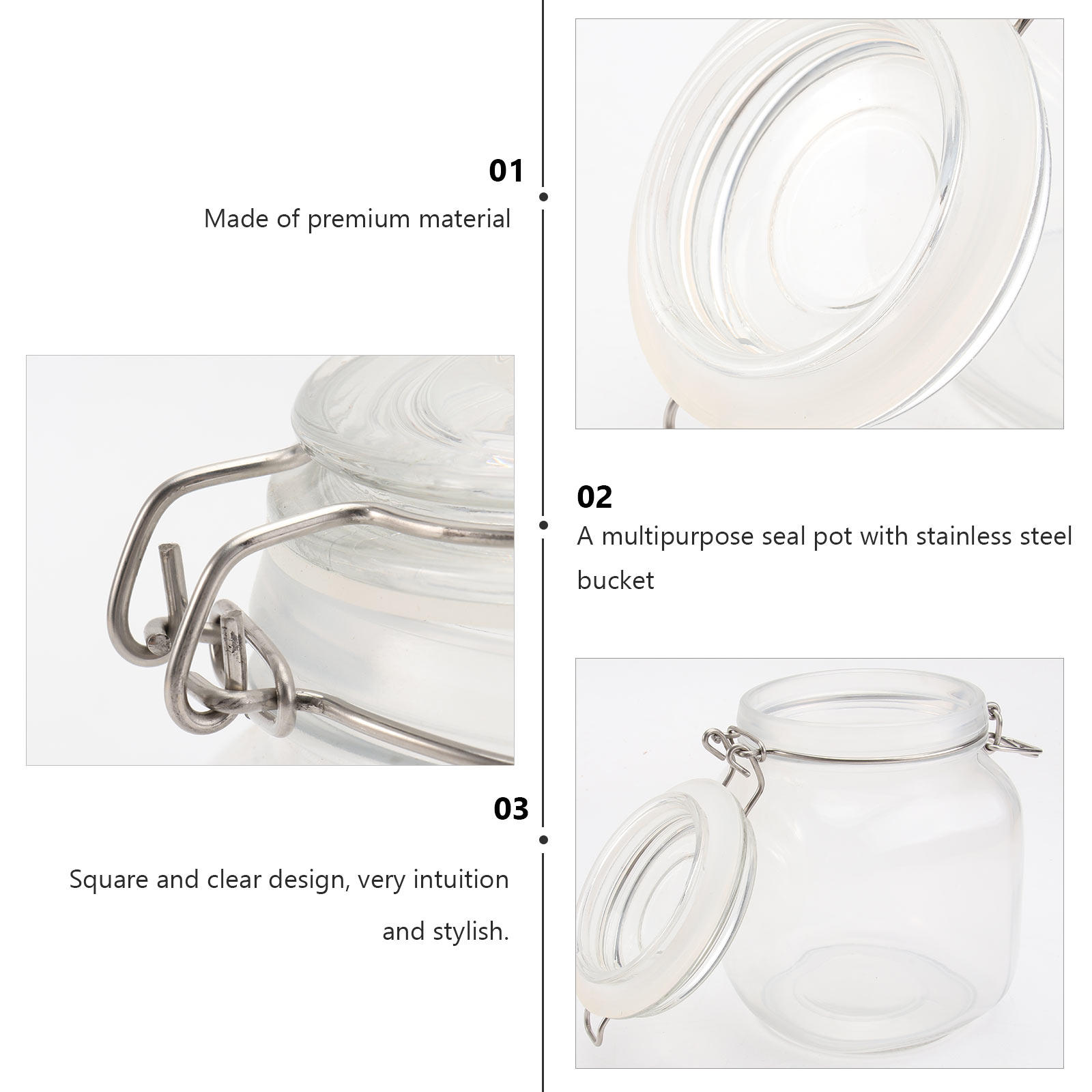 ภาชนะเก็บอาหารอเนกประสงค์ทรงสี - Food Storage Glass Container Set บทวิจารณ์และราคา