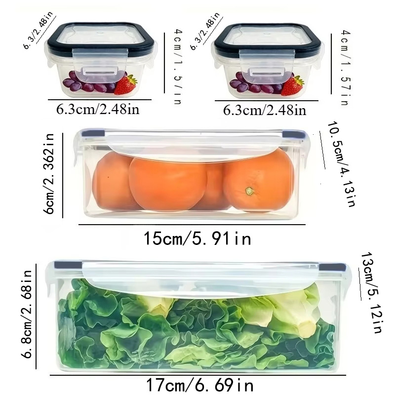 ชุด 8 ชิ้น ประกอบด้วย 4 กล่องแ - Food Storage Organization บทวิจารณ์และราคา