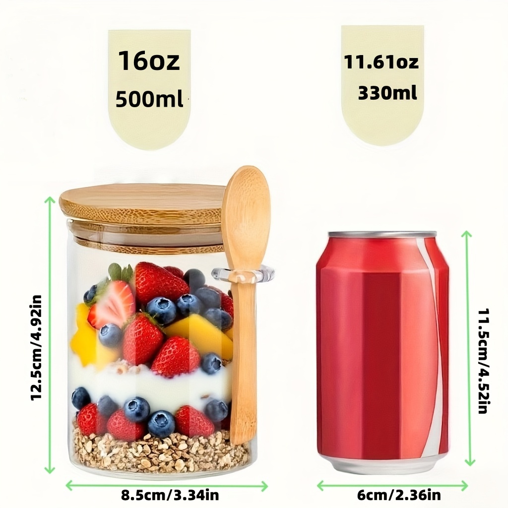 ชุดแก้วสำหรับใส่ข้าวโอ๊ต 1/2/4 - Food Storage Glass Container Set บทวิจารณ์และราคา