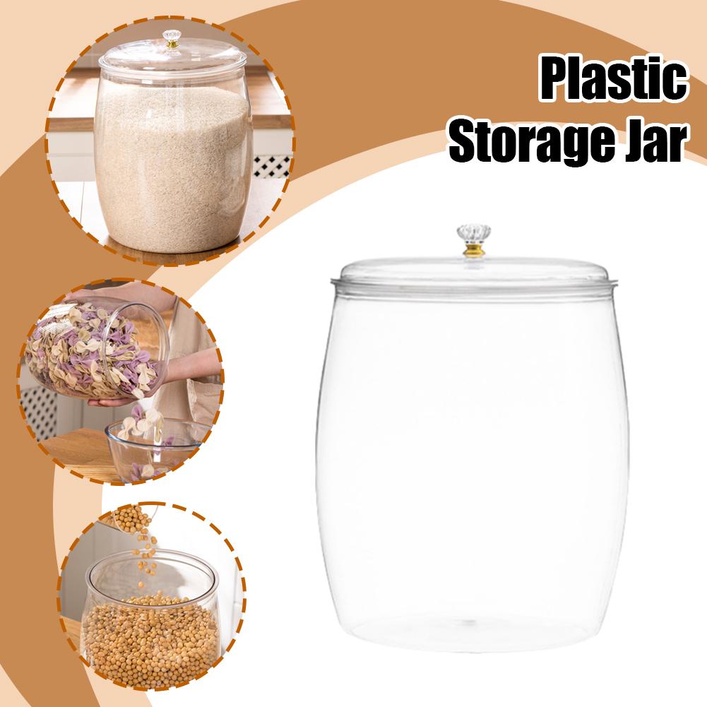 โหลพลาสติกใสขนาดใหญ่พร้อมฝาปิด - Food Storage Jars & Containers บทวิจารณ์และราคา