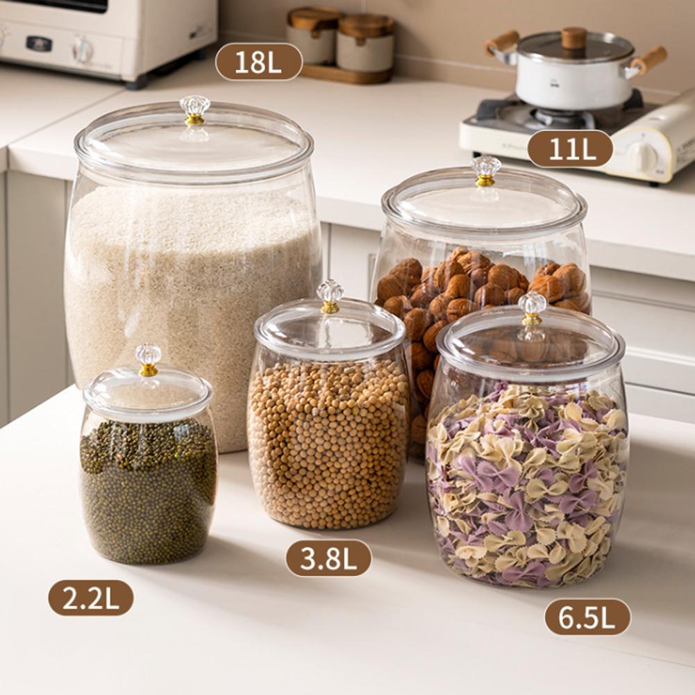 โหลพลาสติกใสขนาดใหญ่พร้อมฝาปิด - Food Storage Jars & Containers บทวิจารณ์และราคา