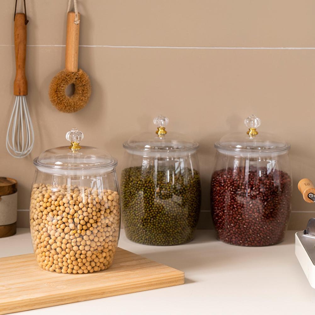 โหลพลาสติกใสขนาดใหญ่พร้อมฝาปิด - Food Storage Jars & Containers บทวิจารณ์และราคา
