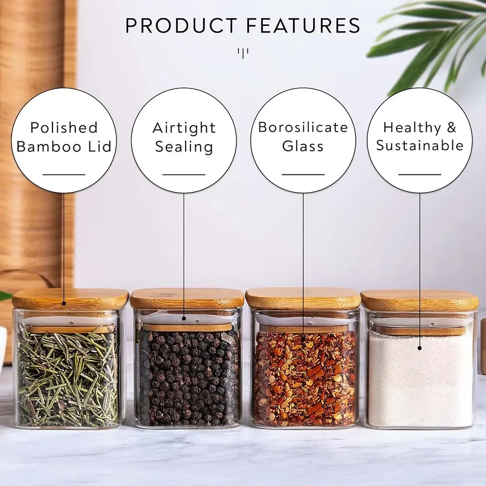 ชุดโหลแก้วสี่เหลี่ยมสำหรับใส่เ - Food Storage Glass Container Set บทวิจารณ์และราคา