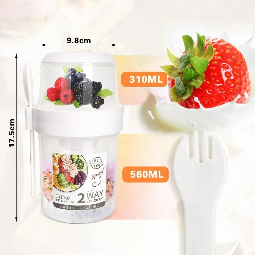 ถ้วยสลัดถ้วยอาหารเช้าแบบพกพาเก - Food Storage Kits บทวิจารณ์และราคา